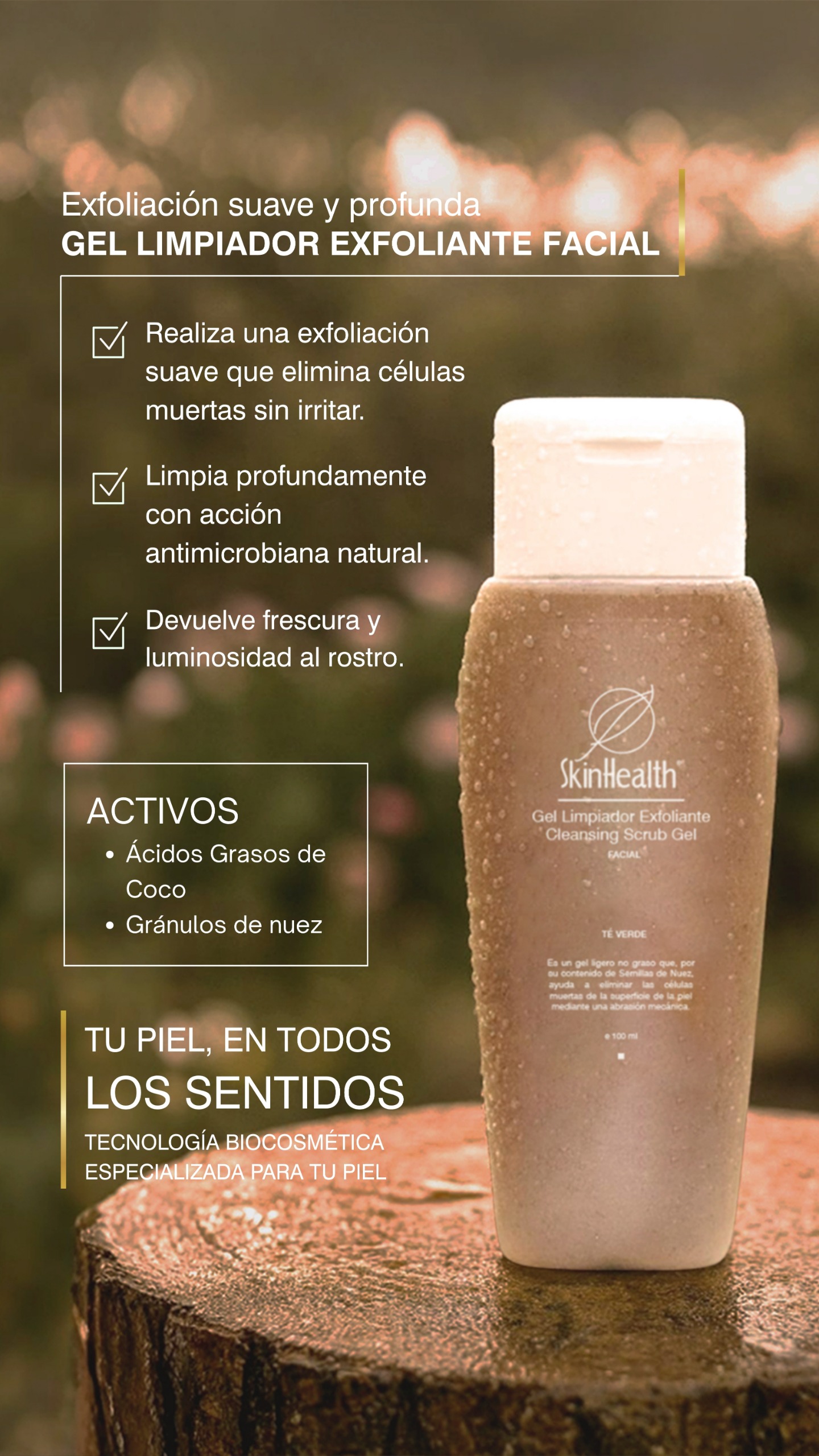 GEL LIMPIADOR EXFOLIANTE FACIAL x 100G